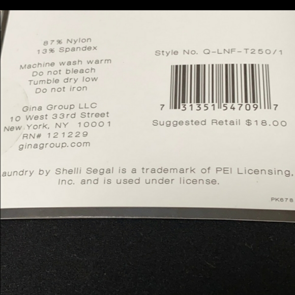 LAUNDRY by Shelli Segal Footless Tights size Large - Picture 3 of 4